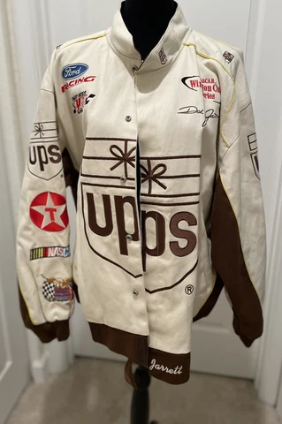Dale Jarrett UPS sz  XL Driver’s Suit Style Jacket New With Tag Never Worn Cover