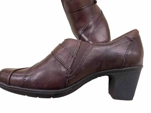 Earth Origins Margarit Womens Brown Leather Heel Shoes Comfort Size 9 M - Picture 1 of 12