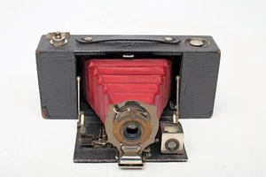Kodak No. 2A Folding Pocket Brownie 1909 camera w/ Red Bellows+Spool+Works++NICE - Picture 1 of 23