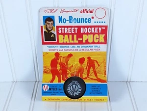 Disco oficial de pelota de hockey callejero Mylec Phil Esposito años 70 vintage nuevo stock antiguo - Imagen 1 de 5