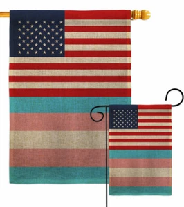 US Transgender Burlap Garden Flag Support Pride Decorative Gift Yard Banner - Picture 1 of 19