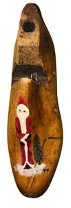 Vintage Wooden Shoe Cobbler Form Hand Painted Artist Sandy Davis 1997 Unique - Picture 1 of 11