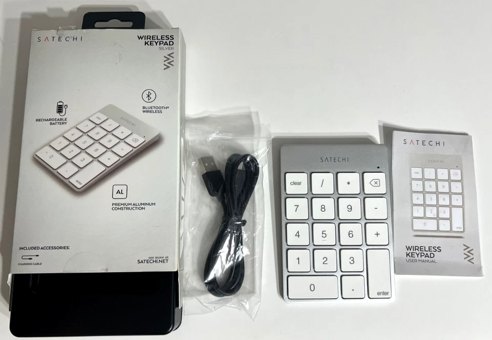 Satechi Silver Wireless Keypad Bluetooth Mac & PC - Image 1 of 1