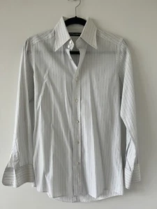 VINTAGE 90s Dolce & Gabbana Striped Men’s Dress Shirt - Made In Italy - Picture 1 of 5