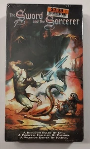 THE SWORD AND THE SORCERER VHS FACTORY SEALED store price tag upc sticker - Picture 1 of 8