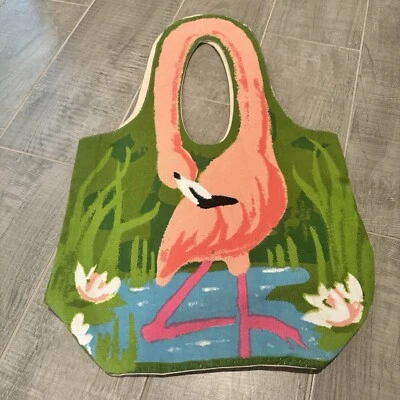 Rosa Flamingo Schultertasche Zoo Handtasche Markt Beuteltasche Canvas groß einzigartig schrullig Spaß - Bild 1 von 4