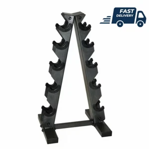 5 Pairs A-Frame Dumbbell Rack Stand Black Weight Rack Home Gym Storage Stand US - Picture 1 of 4