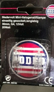 Niedervolt Mini-G4 Halogen Stiftsockelleuchte 12V 20 W. --2x 4x 10 x neu OVP - Picture 1 of 2