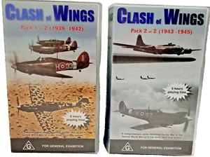 6 x VHS Tapes (2 Sets of 3) CLASH OF WINGS 1939-1945 Air War Documentary WWII - Picture 1 of 8