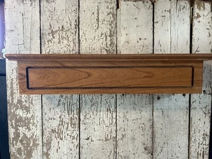 Vintage Wooden Accent Wall Shelf w/Plate Ridge - Picture 1 of 9