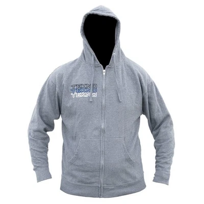 Tekno RC Zippered Hoodie (stacked logo, gray) Medium - Image 1 of 2