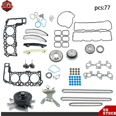 Timing Chain Kit Water Pump Head Gasket Set For Jeep Dodge Ram 1500 2005-2012 - Image 1 of 4