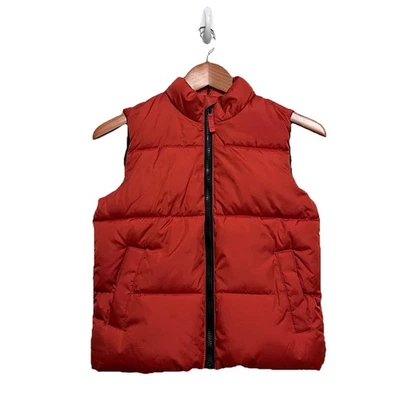Old Navy Kids Orange Puffer Vest Size S 6-7 Youth Sleeveless Winter Jacket - Image 1 of 4