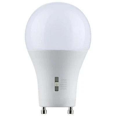 14 Watt A19 LED - Bi Pin GU24 Base - CCT Selectable - 120 Volt - White Finish -  - Image 1 of 4