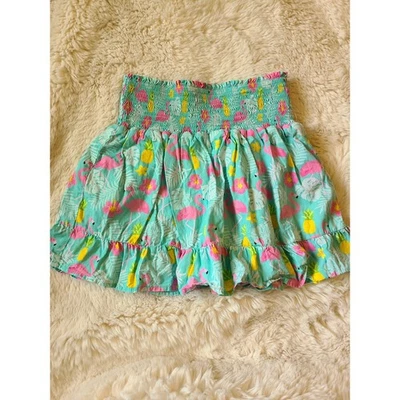 Niñas Gymboree Flamenco Callado Volantes Skort Mar palmeras Verde talla 10 Foto 1 de 3