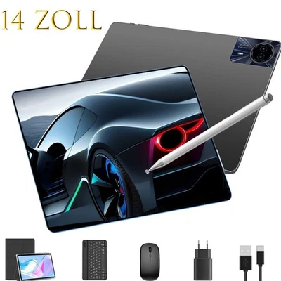 2025 5G WIFI PAD 14 Zoll Android 15 Tablet 24GB RAM+256GB 80000mAh 13MP+5MP 2SIM - Bild 1 von 4