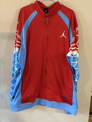 Nike Air Jordan 1 Retro Red/Baby Blue Track Jacket Warm Up Coat Mens 3XLT - Image 1 of 3