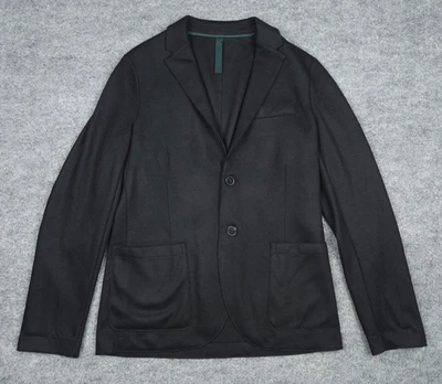 Abrigo Blazer Harris Wharf London Lana Para Hombre 46 Gris Oscuro 2 Botones Tareas Bolsillos Foto 1 de 4