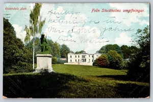 Rosendals Slott Stockholm Postkarte - Palast & Statuenansicht - Versand nach CT ca. 190 - Bild 1 von 2
