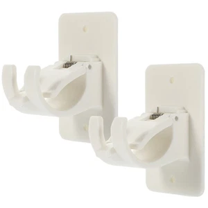 2 Set Curtain Rod Hanger No Drilling Hooks Adhesive Holder Rods Holders - Picture 1 of 12