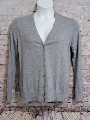 Uniqlo Gray Cotton/Cashmere Cardigan Sweater XL Casual Everyday Layering - Image 1 of 4