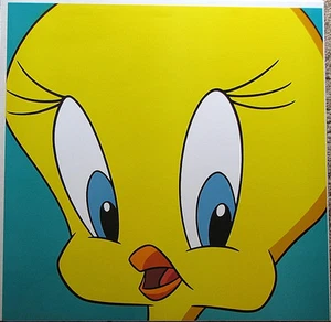 TWEETY BIRD SQUARE FACE PRINT WB Looney Tunes - Picture 1 of 1
