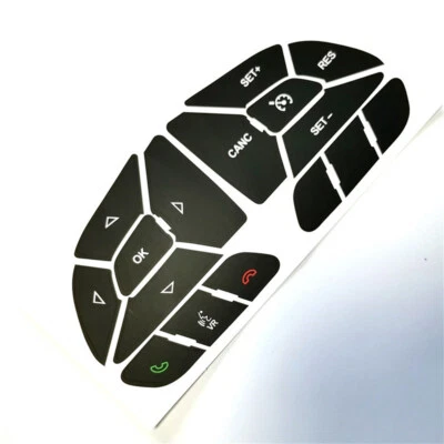 Calcomanía adhesiva negra para reparación de botones de volante para Dodge Charger 2016-2022 Foto 1 de 4