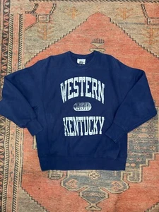 Vintage 80s 90s Lee Unisex Blue Western AOII Kentucky Sweatshirt Size X-Large - Bild 1 von 7