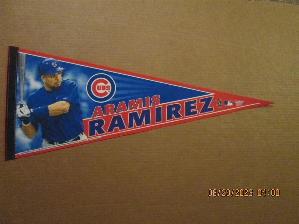 MLB Chicago Cubs Vintage 2005 Aramis Ramirez Team Logo Photo Baseball Pennant - Image 1 of 1