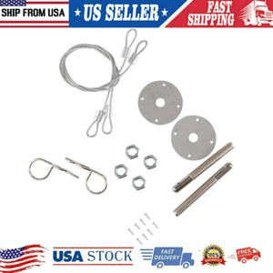 1 Set New Universal Stainless Steel Hood Pins / Bonnet Lock Pin Kit - Picture 1 of 10