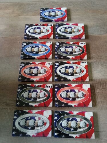 Lot Of 11 New Sets 1999-2002 Mint Edition State Quarter Collections (#1a)