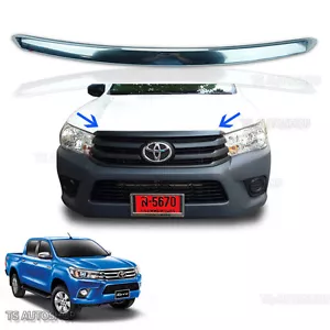 Chrome Line Front Bonnet Hood Fits Toyota Hilux Revo 4x2 UTE 2015 2016 2017 - Picture 1 of 5