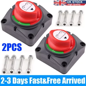 2X Battery Switch Disconnect Isolator Master Power Cut-Off ON/Off For RV ATV Car - Picture 1 of 17