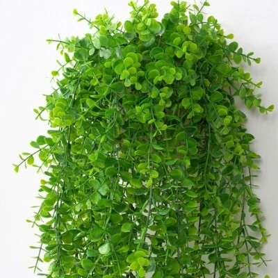 Artificial Hanging Fake Fern Plastic Plants Trailing Foliage Flowers Leaf Decee - Image 1 of 4