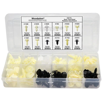 120 Clips Door Trim Panel Retainer Assortment Fix Kit # 8115 For GM For Ford AMC Foto 1 de 4