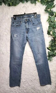 [712] Old Navy Men's Jeans Size 30x30 Blue Ripped Skinny Jeans  - Picture 1 of 5