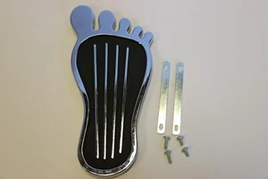 Barefoot Chrome Gas Pedal Cover Chrome Hot Rod Vintage Rat Classic Chevy Ford - Picture 1 of 5