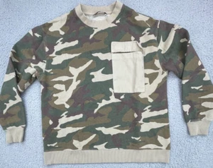 Zara Girls Camo Shirt Girls Youth 10 Green Long Sleeve Camouflage Pocket - Picture 1 of 10