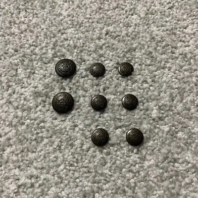 Unbranded Sport Coat Blazer Set of 8 Metal Replacement Buttons Crown Regiment - Image 1 of 4