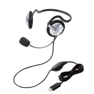 Elecom USB headset (neck band type) HS-NB05USV From Japan - Image 1 of 4