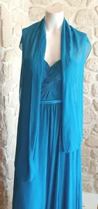 Robe cocktail vert+étole petit 40 marque Point Mariage modèle Thalia (199,99€) - Bild 1 von 7