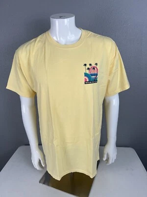 COMFORT WASH ( Hanes ) Men’s T Shirt Size Large ( Miami Beach ) NWT Yellow  - Image 1 of 4