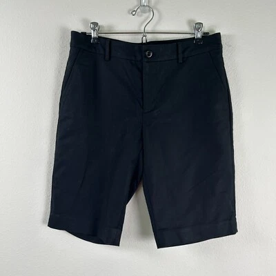 Pantalones Cortos Lauren Ralph Lauren Para Mujer Talla 4 Negro Algodón Elástico Chino Frente Plano Foto 1 de 4