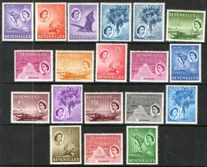 SEYCHELLES 1954 QEII Set of 19 SG 174/88 M/M/(Ref 0861) - Picture 1 of 2