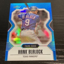 Hank Blalock 2007 Topps Finest Blue REFRACTOR Card #117. Limited /399. Texas 