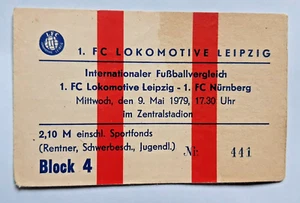 Orig. Ticket 1.FC Lok Leipzig 1.FC Nürnberg 1979 DDR Oberliga Fußball FCN DFB - Bild 1 von 2