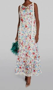 $3995 Rachel Gilbert Women's White Beaded Koko Gown Dress Size UK16/US12 - Picture 1 of 5