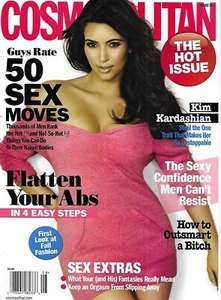 Cosmopolitan Magazine Kim Kardashian Flat Abs 50 Sex Moves Fall Fashion 2011 - Picture 1 of 12