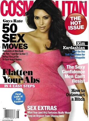 Cosmopolitan Magazine Kim Kardashian Flat Abs 50 Sex Moves Fall Fashion 2011 - Image 1 of 4