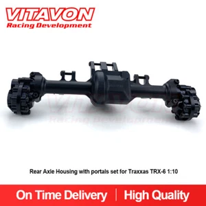 Carcasa de eje trasero VITAVON CNC con portales conjunto para Traxxas TRX-6 1:10 negro - Imagen 1 de 4